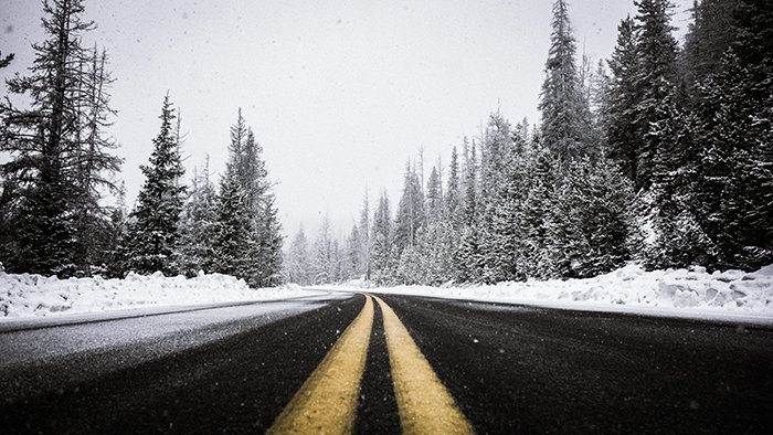 Photo Snowy Road