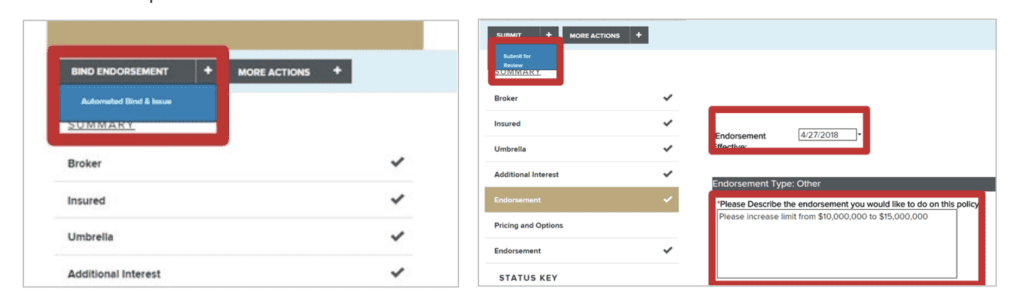 Processing Endorsements On The Portal