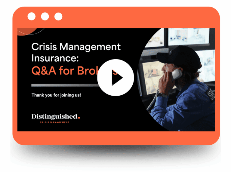 Crisis Management Insurance Q&A for Brokers - Distinguished Programs