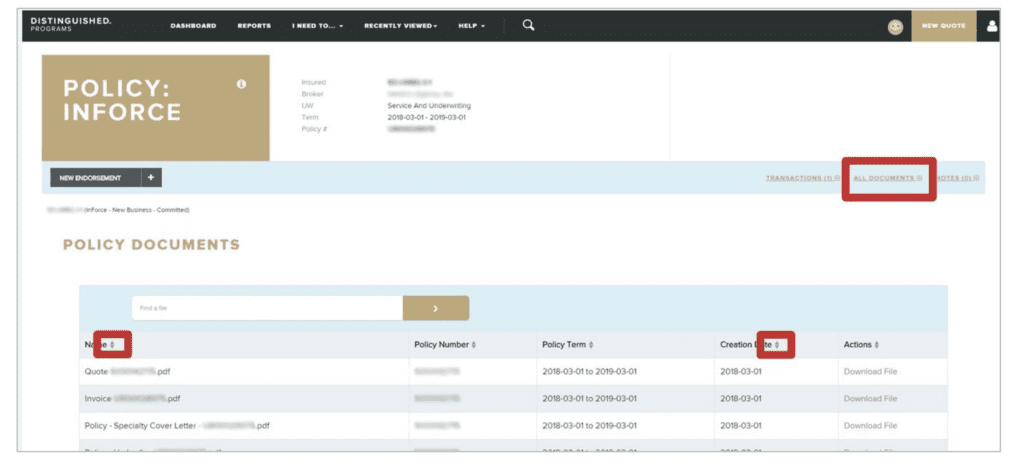 Guide To Documents On The Broker Portal