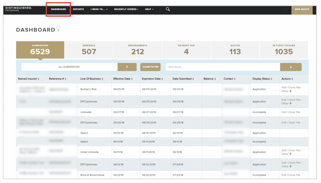 Go To The Broker Portal Dashboard Distinguished Programs